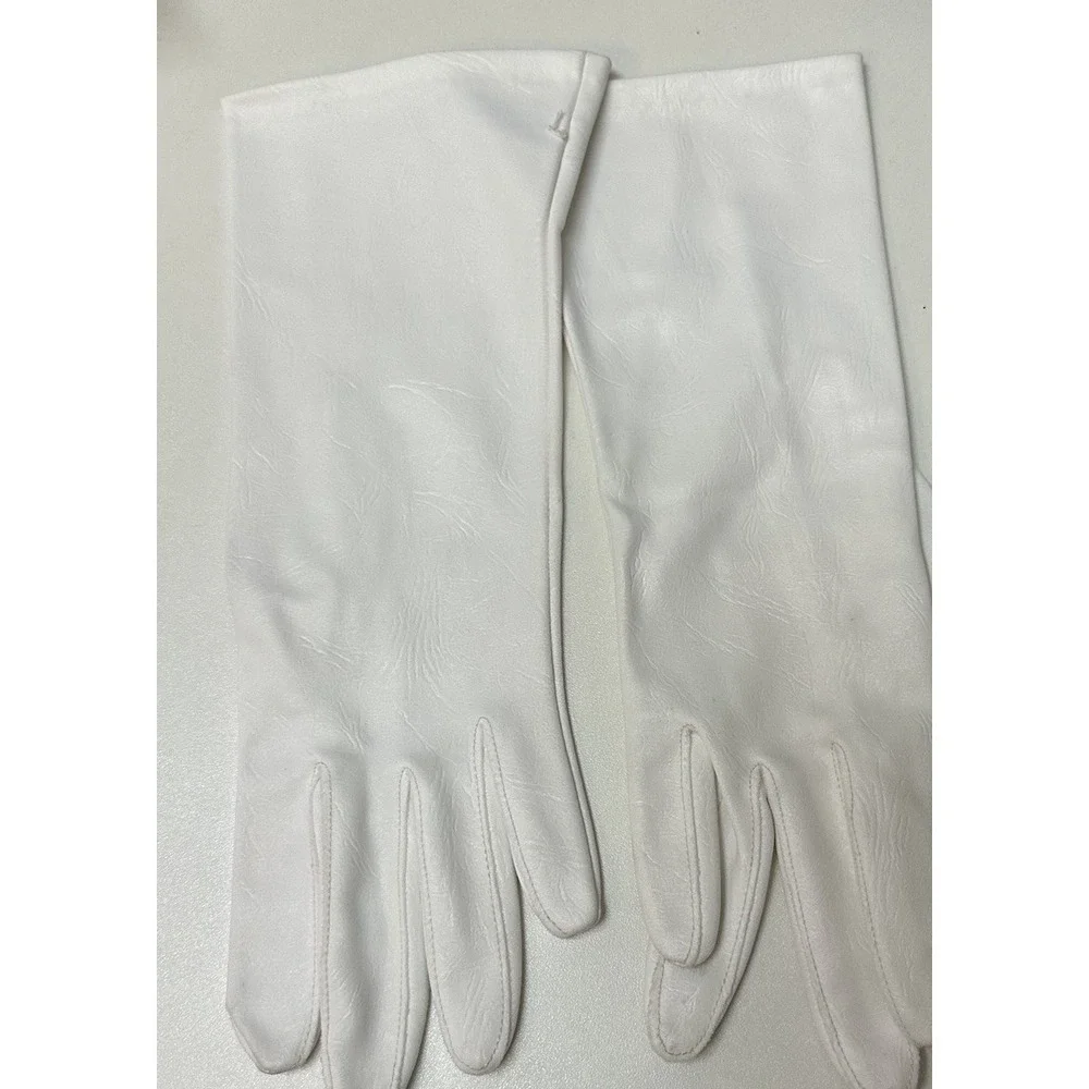 Vintage Women's White Double Woven Nylon Formal 11
